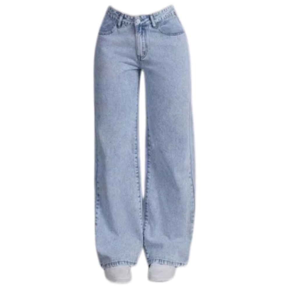 NWT Classic Light Blue Washed Wide Leg Jeans Waist 32 - Picture 1 of 5